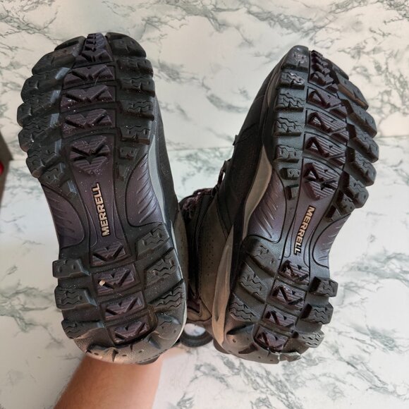 Merrell Women 8 Whiteout Boot Snow Black Waterproof Insulated Hiking Winter Shoe - Picture 7 of 9